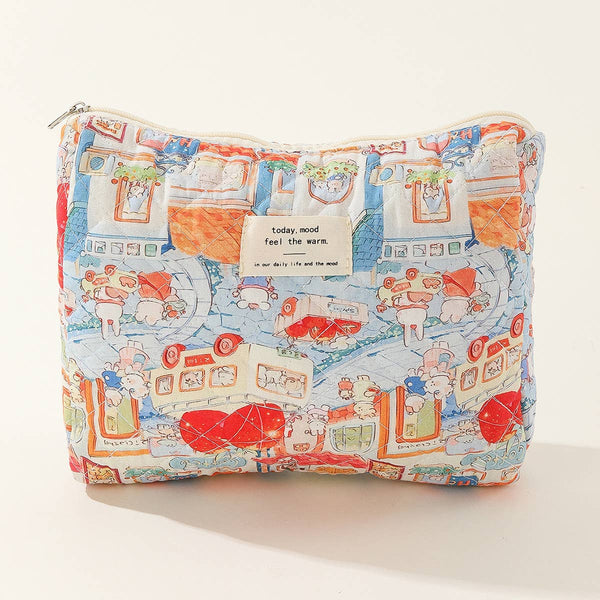 CASUAL STRIPED MEDIUM PORTABLE COSMETIC BAG_CWAB1037: TYPE3 / (OS) 1