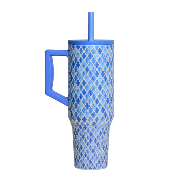 Commuter 40oz Tumbler - Blue Tile