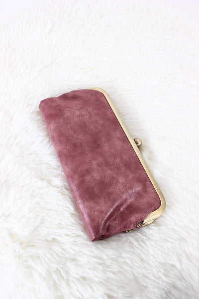 Karen Kiss Lock Clutch Bag: Tan