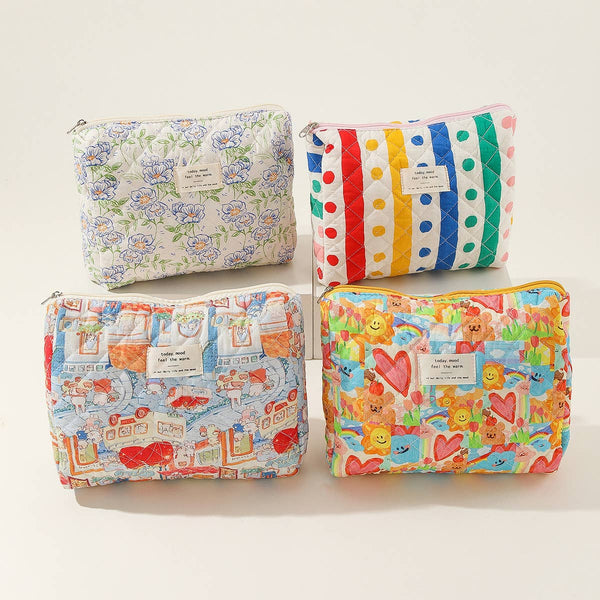 CASUAL STRIPED MEDIUM PORTABLE COSMETIC BAG_CWAB1037: TYPE3 / (OS) 1