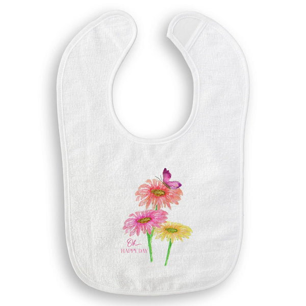 Three Zinnias with Butterfly: Dishtowel / Remove Words / -