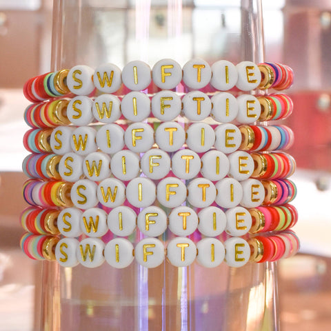 TS Friendship Bracelets: Swiftie (clay beads)