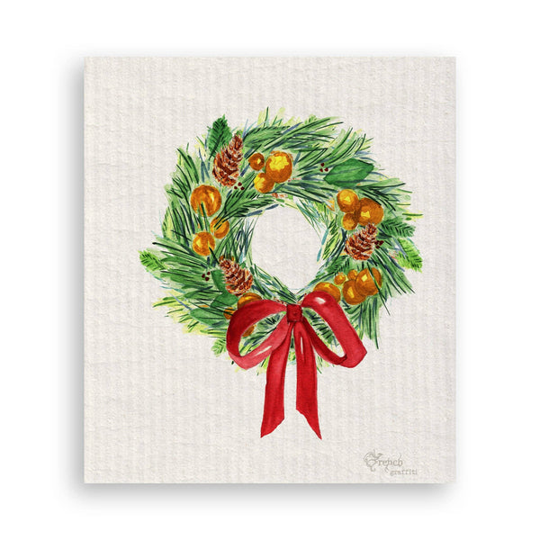 Christmas Wreath: - / Dishtowel