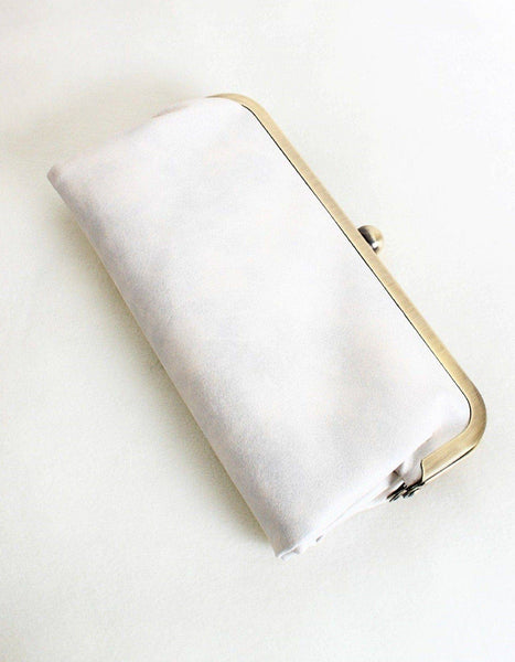 Karen Kiss Lock Clutch Bag: Tan