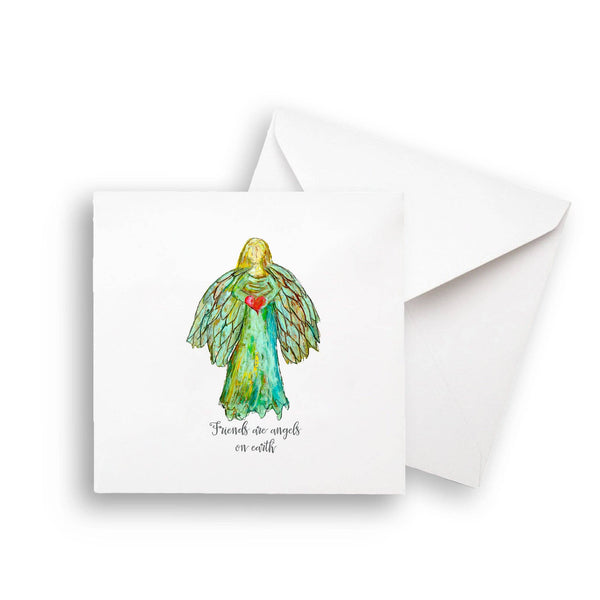 Colorful Angel with Heart: Yes, Remove Words / - / Dishtowel