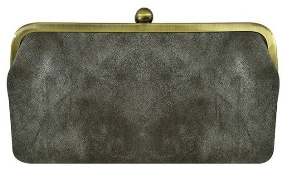 Karen Kiss Lock Clutch Bag: Tan