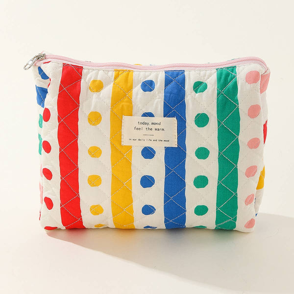 CASUAL STRIPED MEDIUM PORTABLE COSMETIC BAG_CWAB1037: TYPE3 / (OS) 1