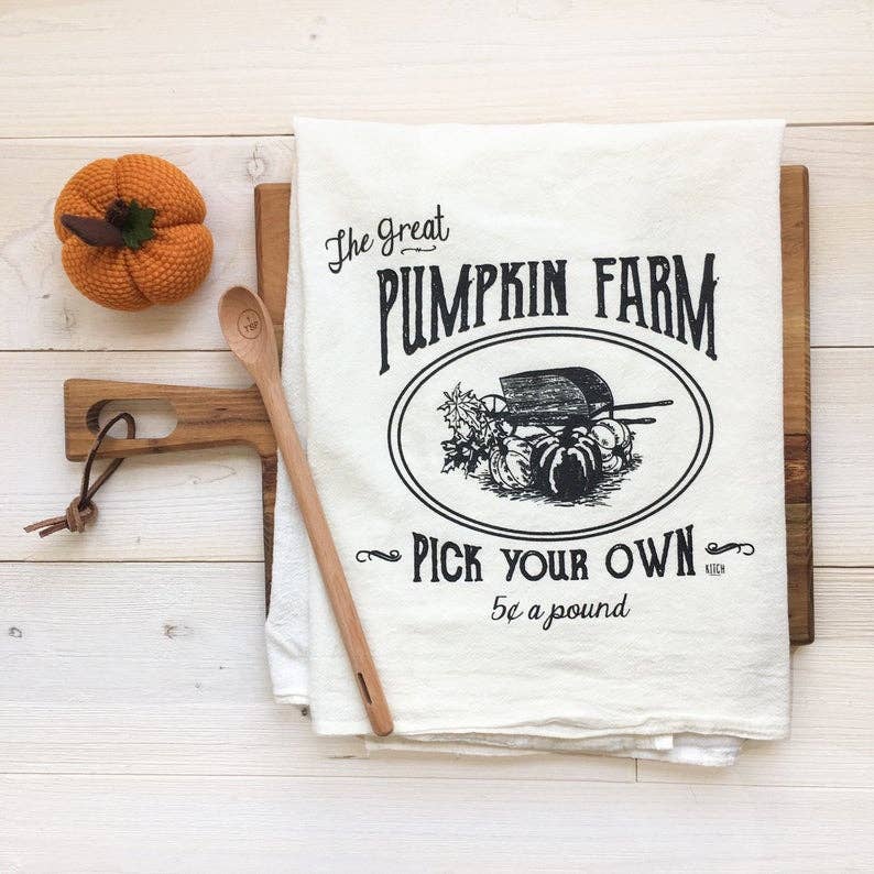 Pumpkin Farm Tea Towel