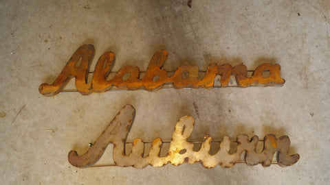 Metal Alabama/ Auburn Sign