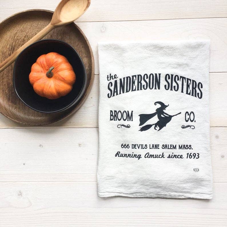 Sanderson Sisters Broom Co Tea Towel