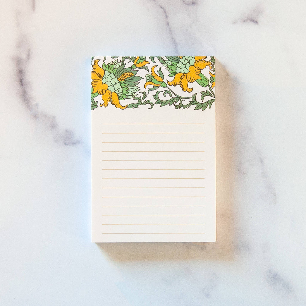 Floral Notepad - Gold