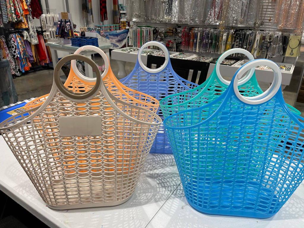 XL Jelly Tote with Closing Handle