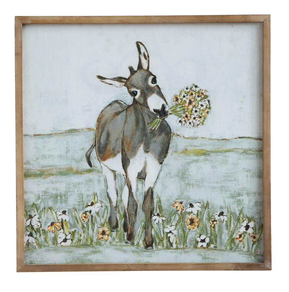 Donkey Canvas with Frame