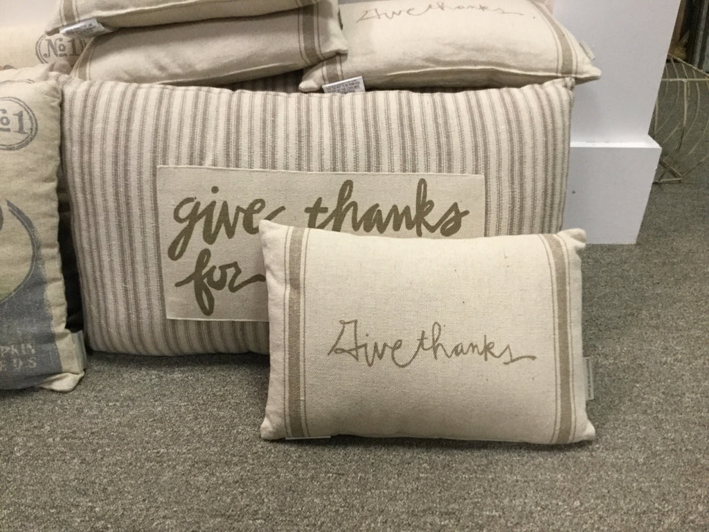 Give thanks pillow small