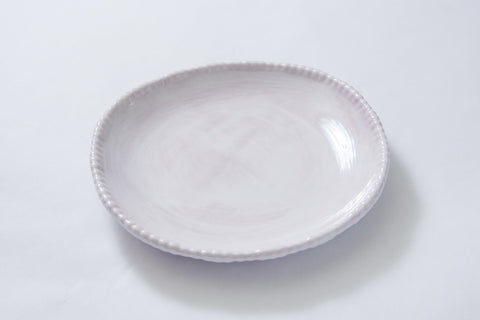 Bead Dinner Plate White