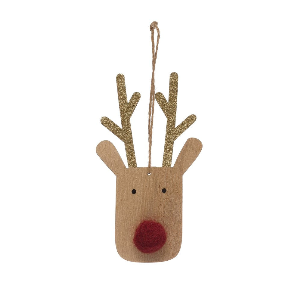 Wood Deer Ornament