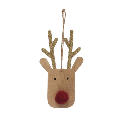 Wood Deer Ornament